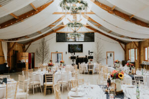 Inside Barn for Wedding Breakfast