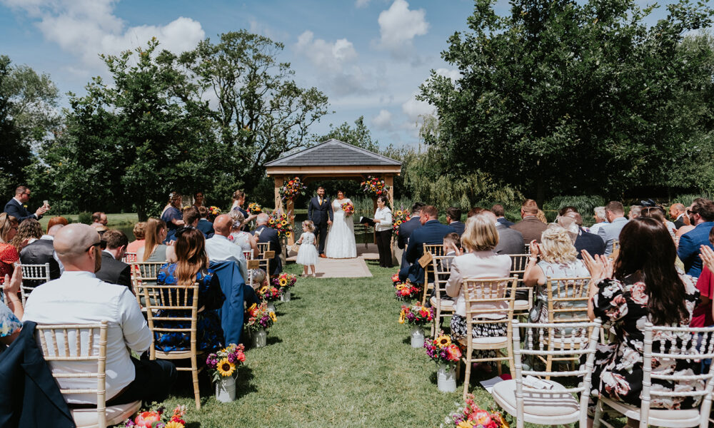 Lakeside wedding ceremony