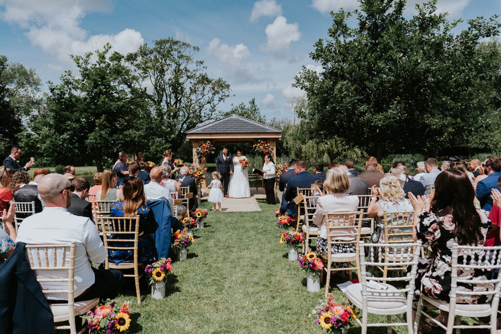 Lakeside wedding ceremony