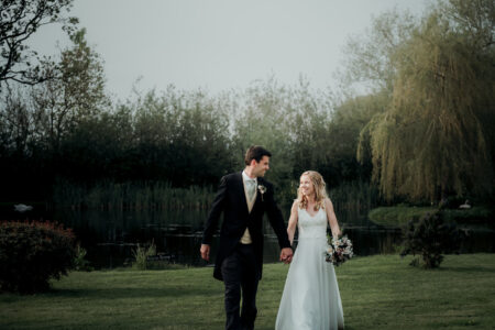 Couple walking grounds