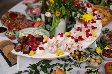 Wedding food platter table